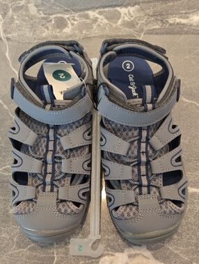 Cat & Jack Boys Grey and Navy Closed-Toe Sport Sandals